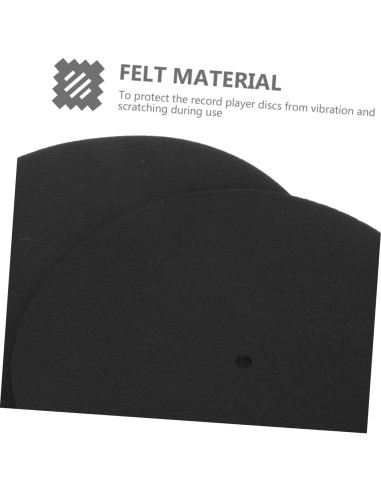 2 Almohadillas Protectores de Discos de Vinilo Fieltro 30cm