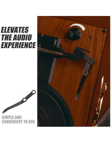 Brazo de Tono de Metal VICASKY para Tocadiscos - Negro