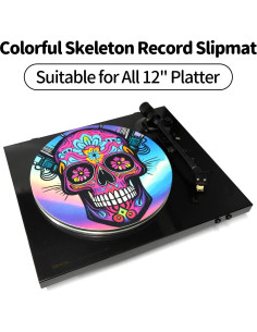Tapete de Fieltro Antiestático sdroceRyaM 30.48 cm Calavera 2