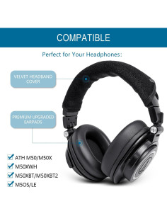Almohadillas de Repuesto GEVO para Auriculares Audio Technica ATH M50 2