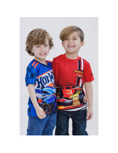 Camisetas Deportivas Hot Wheels 2 Pack Niños 5T Rojo Azul 2