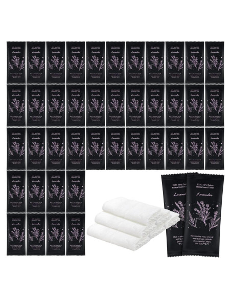 Toallitas Húmedas de Algodón Lavanda Twoworld 50 Unidades