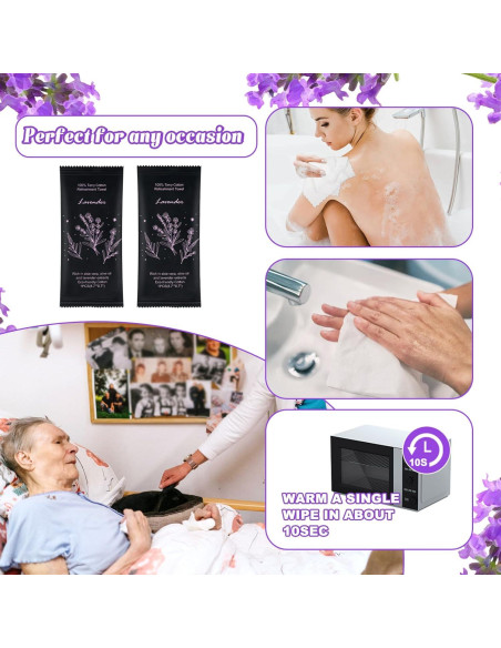 Toallitas Húmedas de Algodón Lavanda Twoworld 50 Unidades