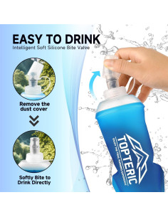 Botella de Agua Plegable TOPTERIC 150ml TPU Libre BPA 2