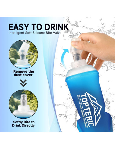 Botella de Agua Plegable TOPTERIC 150ml TPU Libre BPA