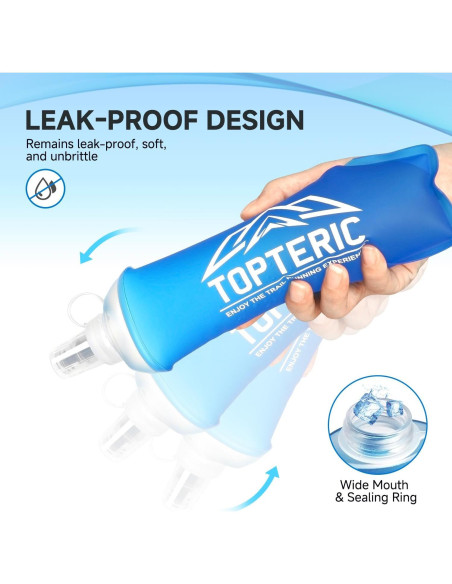 Botella de Agua Plegable TOPTERIC 150ml TPU Libre BPA