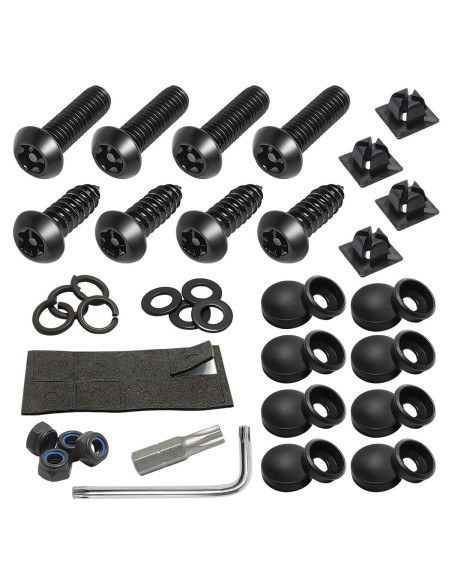 Kit de Tornillos Antirrobo XINLIYA para Placas de Licencia M6