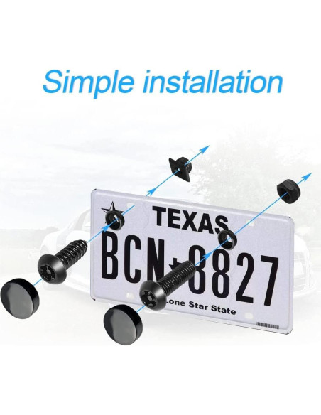 Kit de Tornillos Antirrobo XINLIYA para Placas de Licencia M6