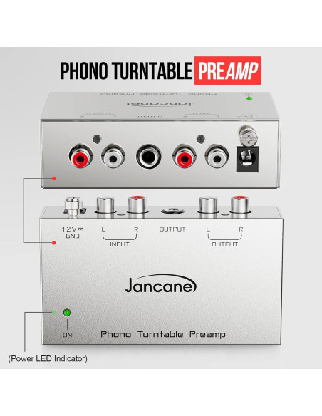 Preamp de Phono Jancane AU221-DE para Turntable RCA