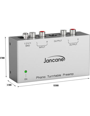 Preamp de Phono Jancane AU221-DE para Turntable RCA