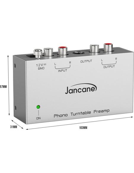 Preamp de Phono Jancane AU221-DE para Turntable RCA