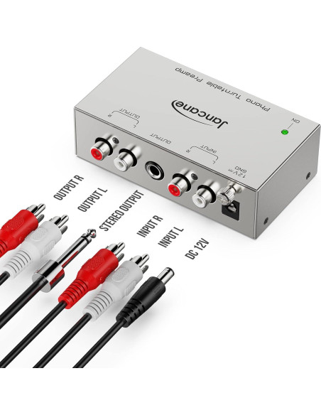 Preamp de Phono Jancane AU221-DE para Turntable RCA