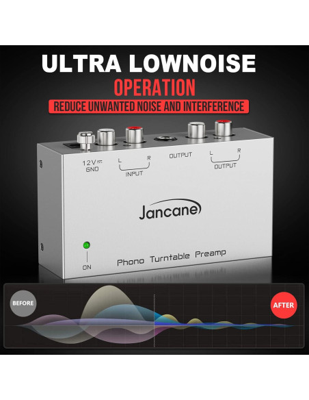 Preamp de Phono Jancane AU221-DE para Turntable RCA