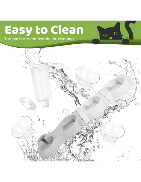 Plato para Gatos Yummy Sam 4 en 1 con Dispensador de Agua
