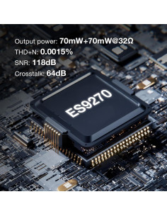 DAC Dongle HiFi Hidizs SD2 Tipo-C a 3.5mm, 32 bits 384kHz 2