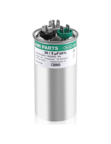 Capacitor CBB65 30+5uF 370/440V AMI PARTS para AC