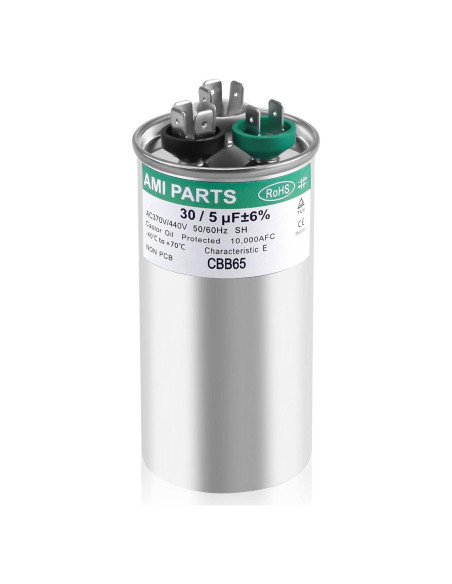 Capacitor CBB65 30+5uF 370/440V AMI PARTS para AC