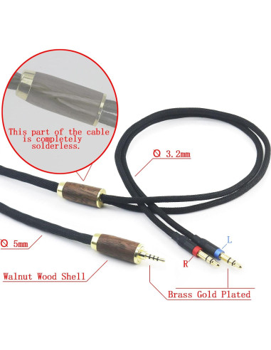 Cable Balanceado NewFantasia 2.5mm TRRS a Doble 3.5mm