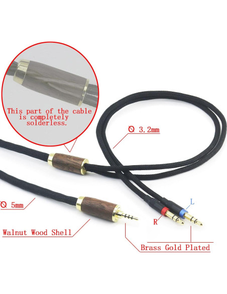 Cable Balanceado NewFantasia 2.5mm TRRS a Doble 3.5mm