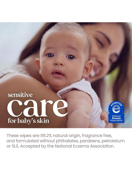 Toallitas para Bebés Burt's Bees Naturales Sin Fragancia 72 Unidades