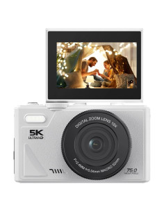 Cámara Digital 5K 75MP Yunseity con Zoom 18X y Pantalla 3"