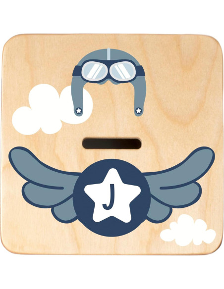 Hucha de Madera Personalizada BloomOwl para Niños - Avián