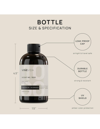 Aceite Difusor de Fragancia VINEVIDA 118ml Aroma No.1000