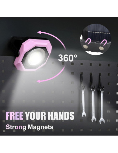 Luz de Trabajo Solar LED SEAMGAIC 500LM Inalámbrica 2 Paquete