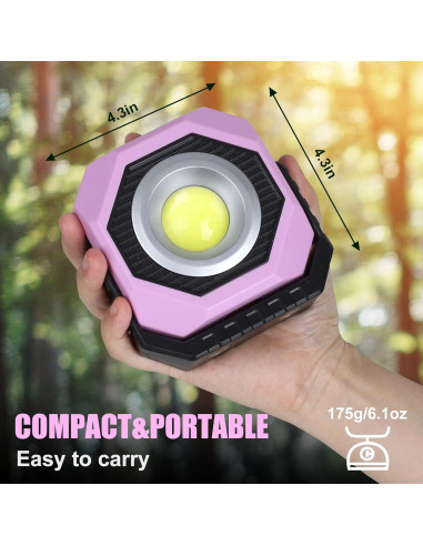 Luz de Trabajo Solar LED SEAMGAIC 500LM Inalámbrica 2 Paquete