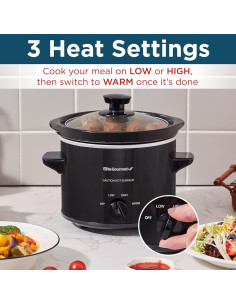 Olla de Cocción Lenta Elite Gourmet MST239X 2 Cuartos Negra 2