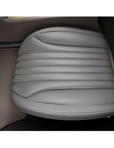 Cubiertas de Asiento de Coche FEELON LB-Car, 2 Piezas, Cuero Nappa Gris 2