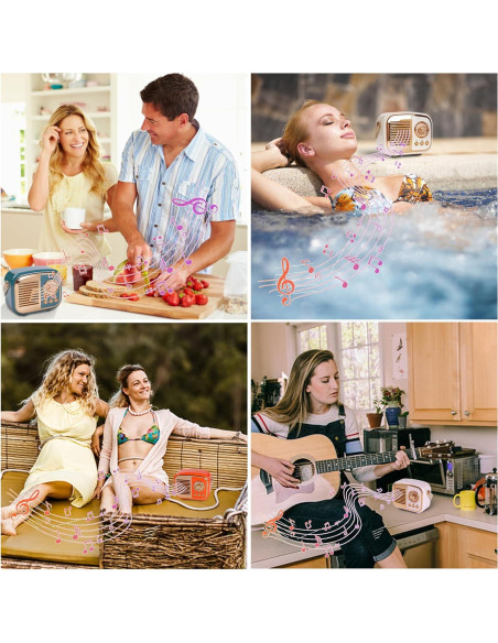 Altavoz Bluetooth Retro Aresrora Mini 3W Negro