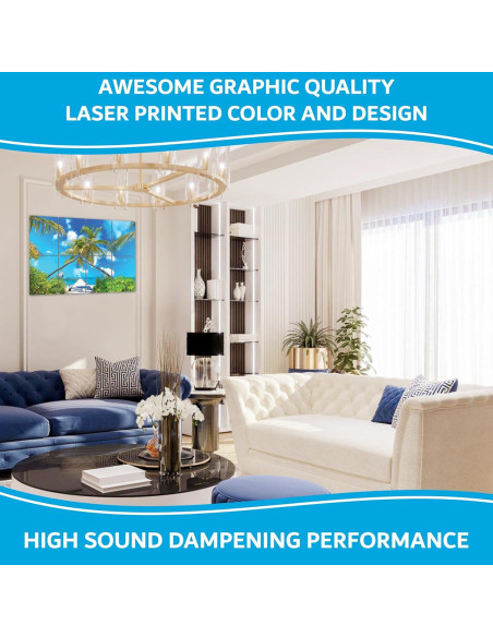 Paneles Acústicos Decorativos ArtPeazy 48x32 cm Playa Tropical