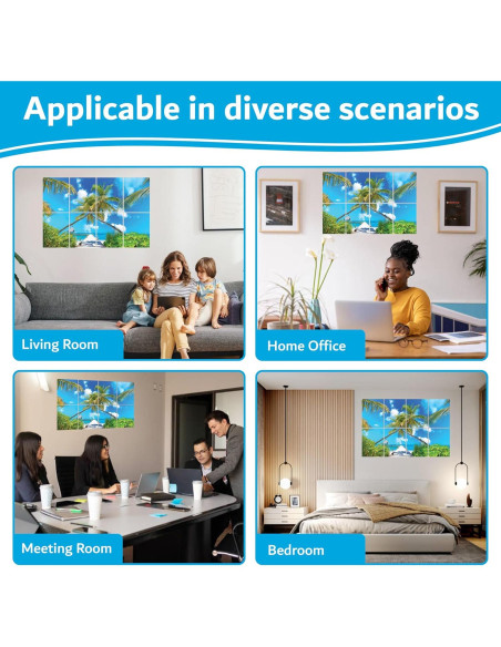 Paneles Acústicos Decorativos ArtPeazy 48x32 cm Playa Tropical