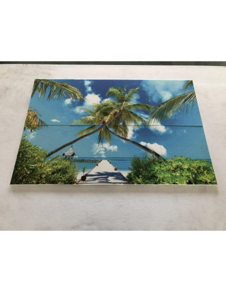 Paneles Acústicos Decorativos ArtPeazy 48x32 cm Playa Tropical