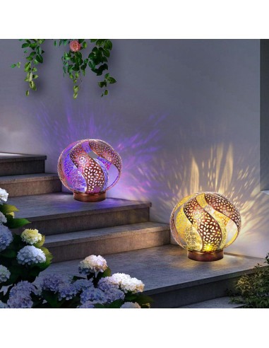 Luces Solares Huaxu LED Decorativas para Jardín Plata
