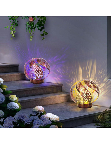Luces Solares Huaxu LED Decorativas para Jardín Plata