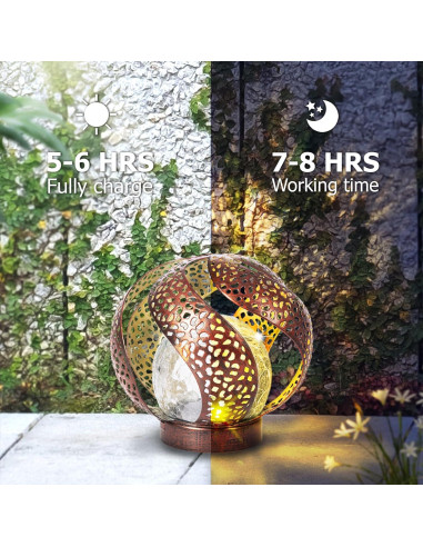 Luces Solares Huaxu LED Decorativas para Jardín Plata