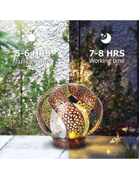 Luces Solares Huaxu LED Decorativas para Jardín Plata