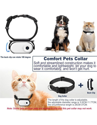 Cámara Mini ZOMFOM T200 1080P Portátil con Collar para Perro