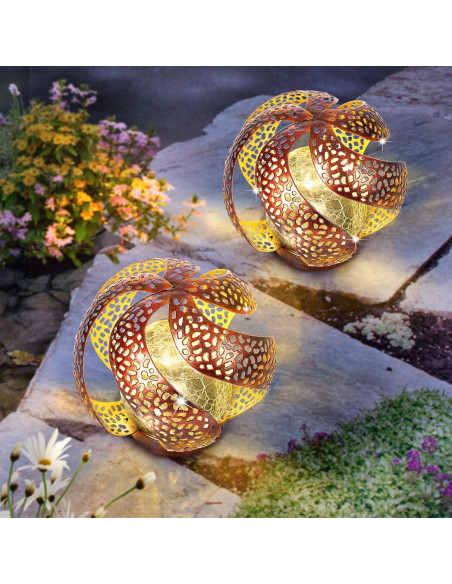 Luces Solares Huaxu LED Decorativas para Jardín Plata