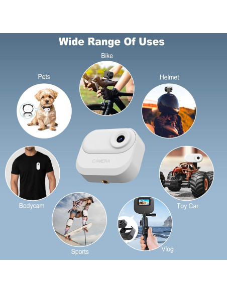 Cámara Mini ZOMFOM T200 1080P Portátil con Collar para Perro