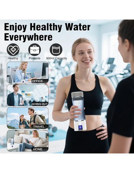 Generador de Agua de Hidrógeno IJEUH QSB-01 300ml Portátil