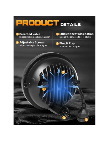 Luces de Niebla LED VI9000 para Tacoma 2005-2011 y más