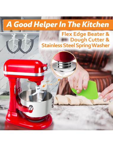 Batidor de Borde Flexible Oudizz para KitchenAid 4.5-5 Qt
