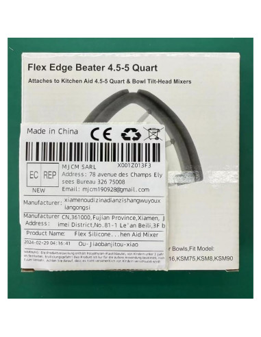 Batidor de Borde Flexible Oudizz para KitchenAid 4.5-5 Qt