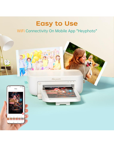 Impresora de Fotos HPRT CP4100 Blanca + 108 Hojas 10x15 cm