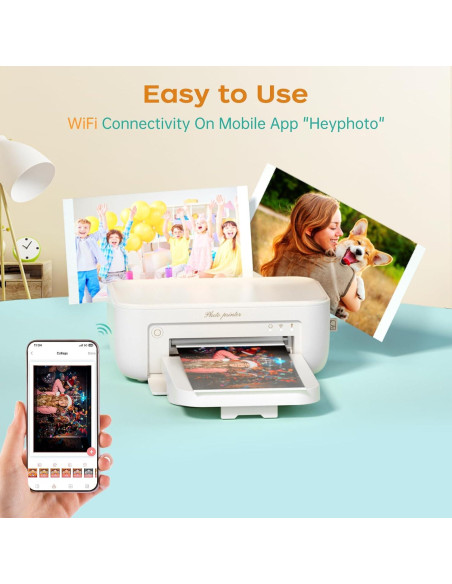 Impresora de Fotos HPRT CP4100 Blanca + 108 Hojas 10x15 cm