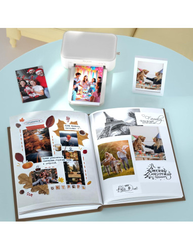 Impresora de Fotos HPRT CP4100 Blanca + 108 Hojas 10x15 cm