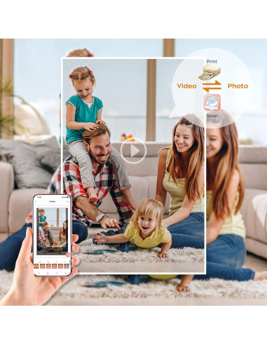 Impresora de Fotos HPRT CP4100 Blanca + 108 Hojas 10x15 cm